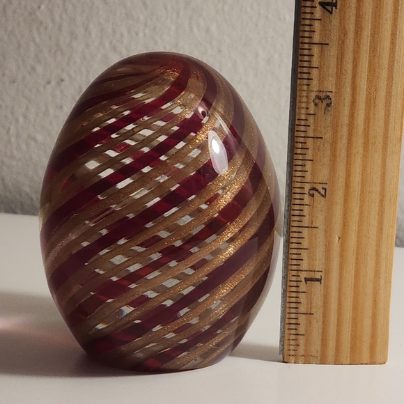 Vintage Handblown Murano Swirl Art Glass Paperweight Ferro & Lazzarini Italy - Picture 6 of 7